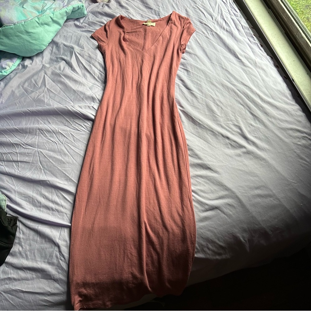 Elegant Maxi Dress in mauve pink
